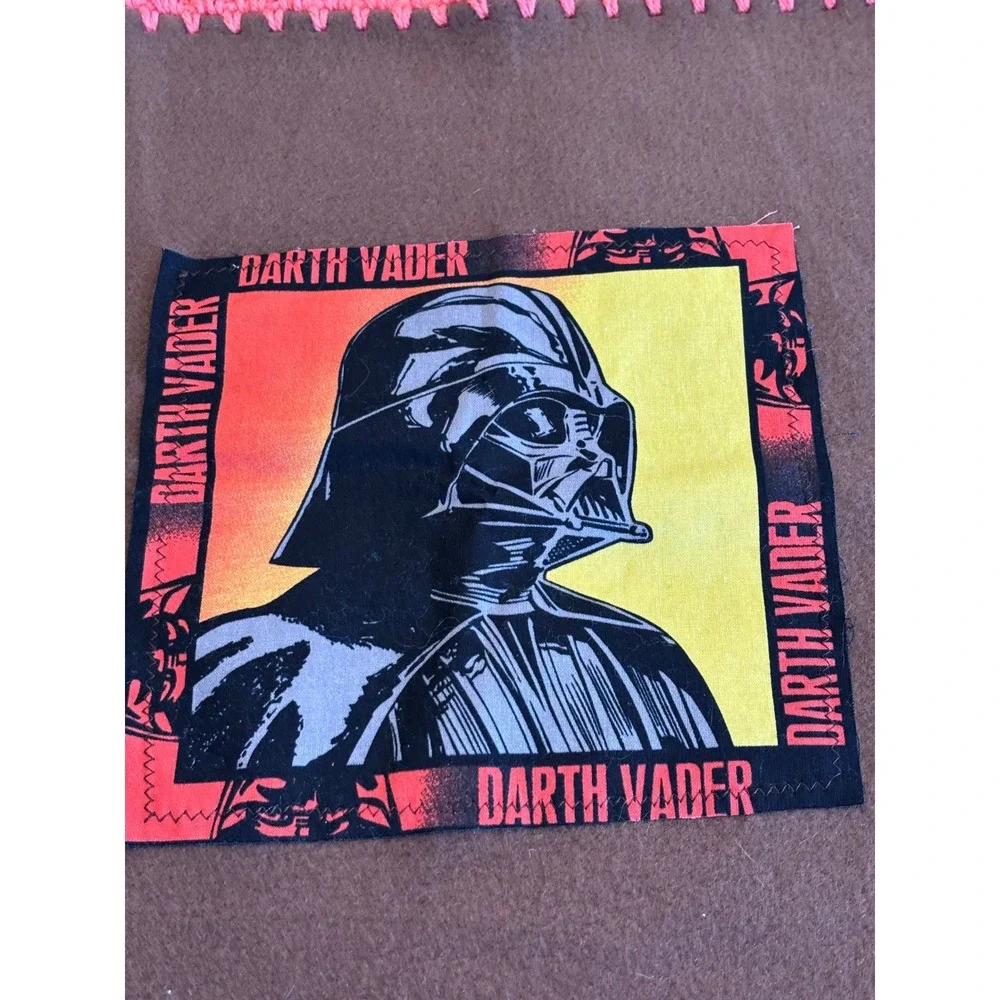Star Wars Darth Vader Handmade Fleece Lovey Blanket Pink Crochet Trim‎ 18x18